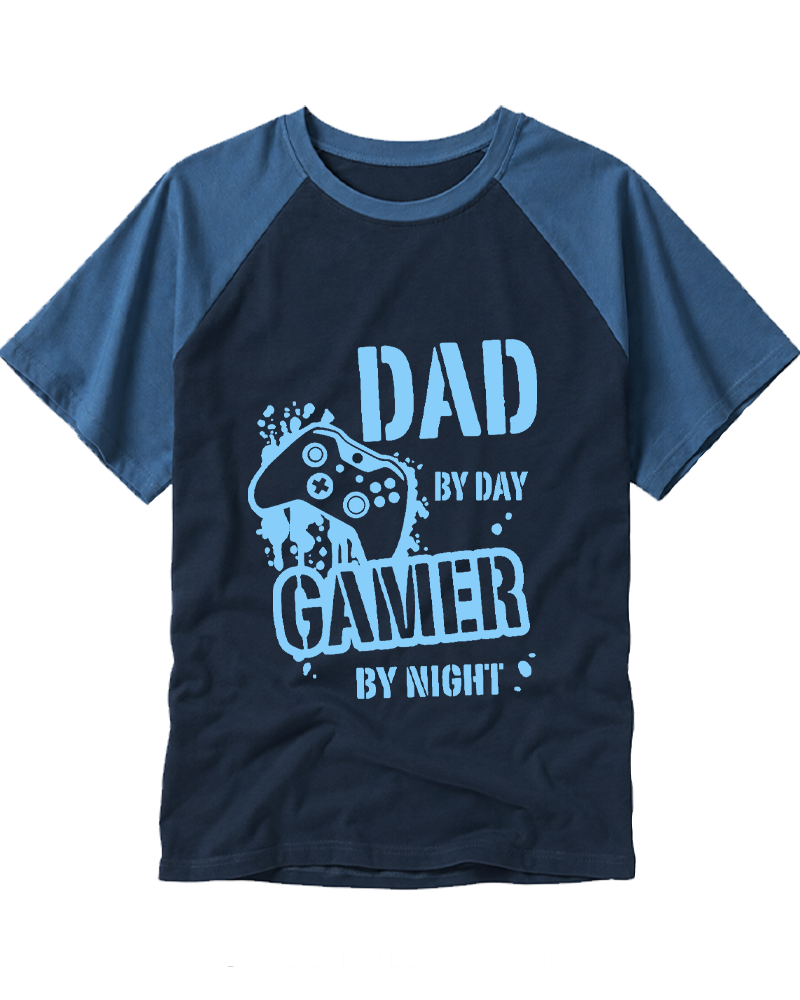 Gamer by Night 2000s Raglan Baseball T-Shirt image 1