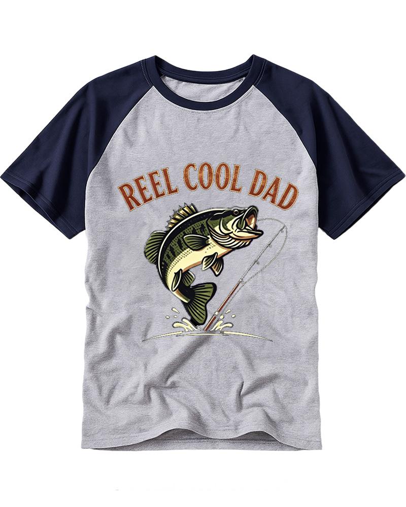 Reel Cool Dad 1990s Raglan Baseball T-Shirt image 1