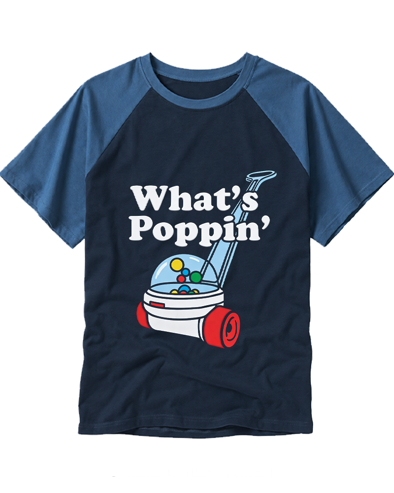 What's Poppin' 1990s Raglan Baseball T-Shirt image 1