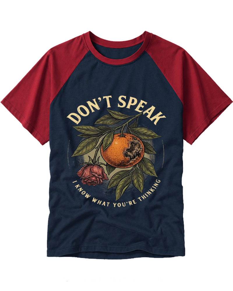 Don't Speak 1990s Raglan Baseball T-Shirt image 1