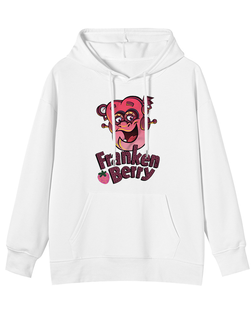 Strawberry Cereal Monster 1970s Nostalgic Hoodie image 1