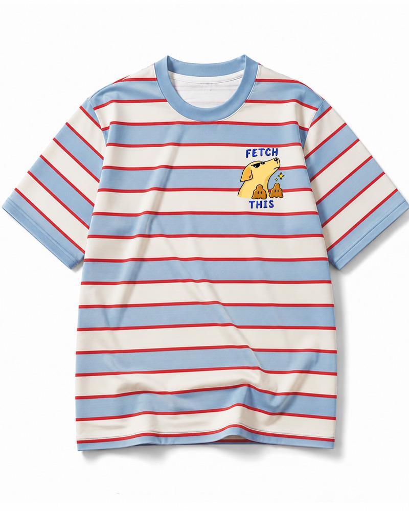 Fetch This 1990s Eco Oversized Striped Ringer T-Shirt image 1