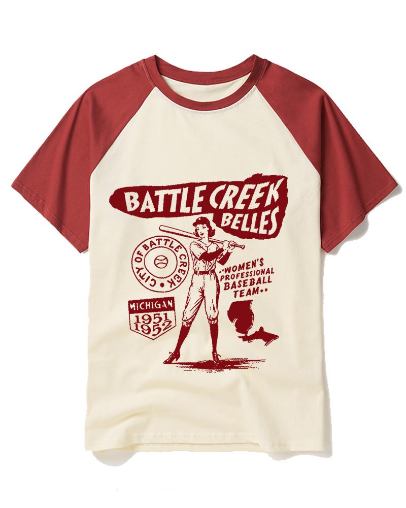 Nostalgia Baseball Movie 1990s Raglan Baseball T-Shirt image 1