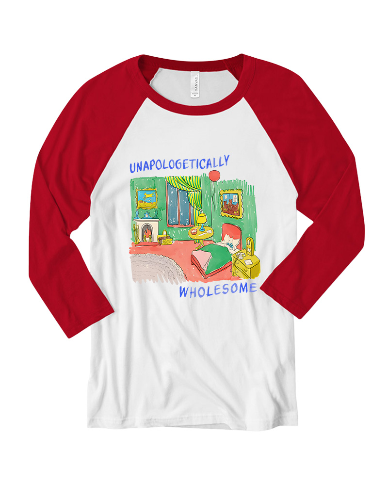 Wholesome Meme Long Sleeve Raglan T-Shirt image 1