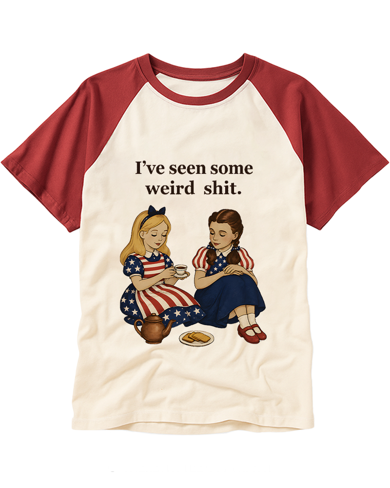 I've Seen Some Weird Shit 1990s Raglan Baseball T-Shirt image 1