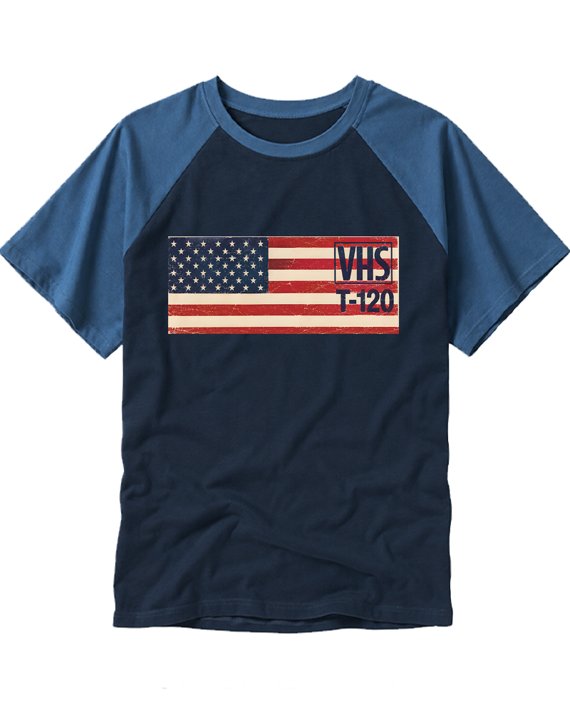 VHS T-120 1980S Raglan Baseball T-Shirt image 1