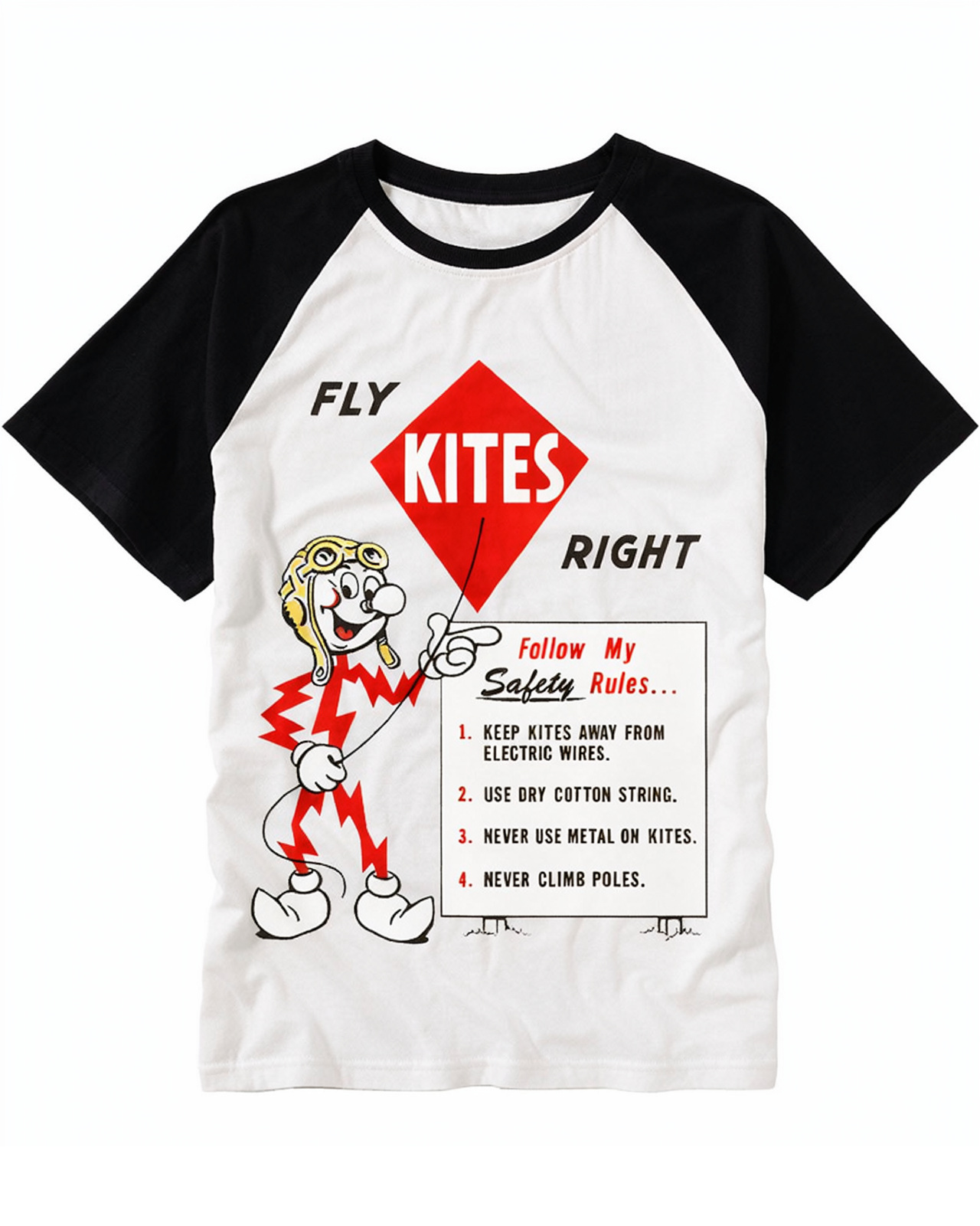 Fly Kites Right 1960s Raglan Baseball T-Shirt image 1