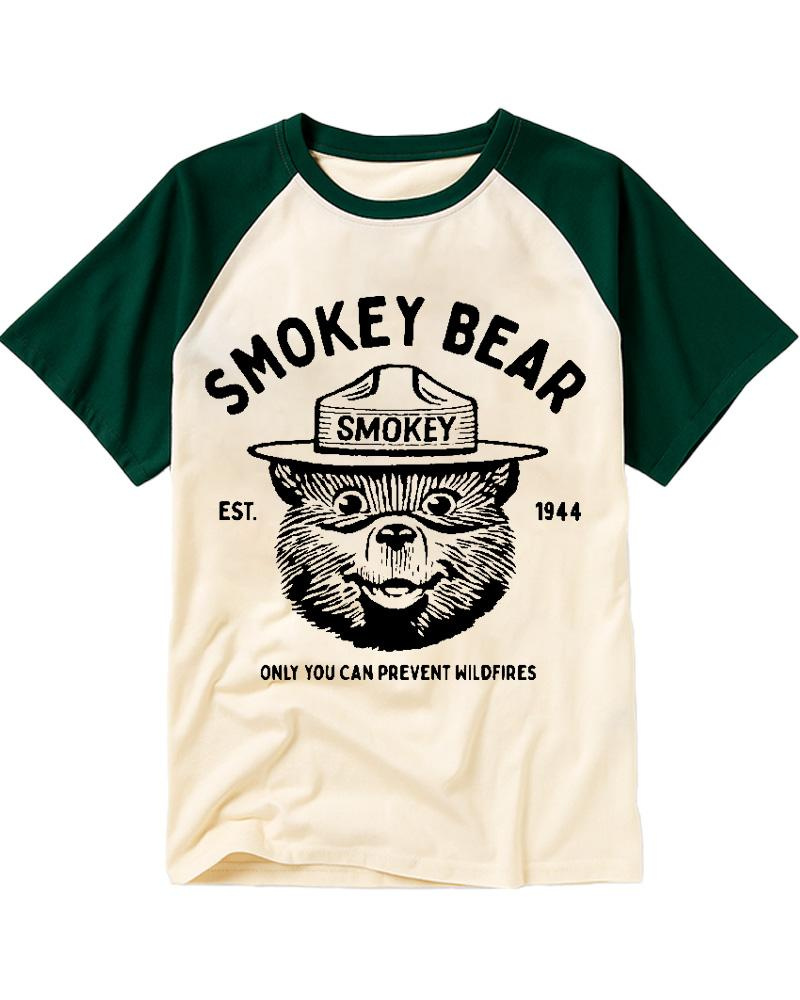 Only You Can Prevent Wildfires 1960s Raglan Baseball T-Shirt image 1
