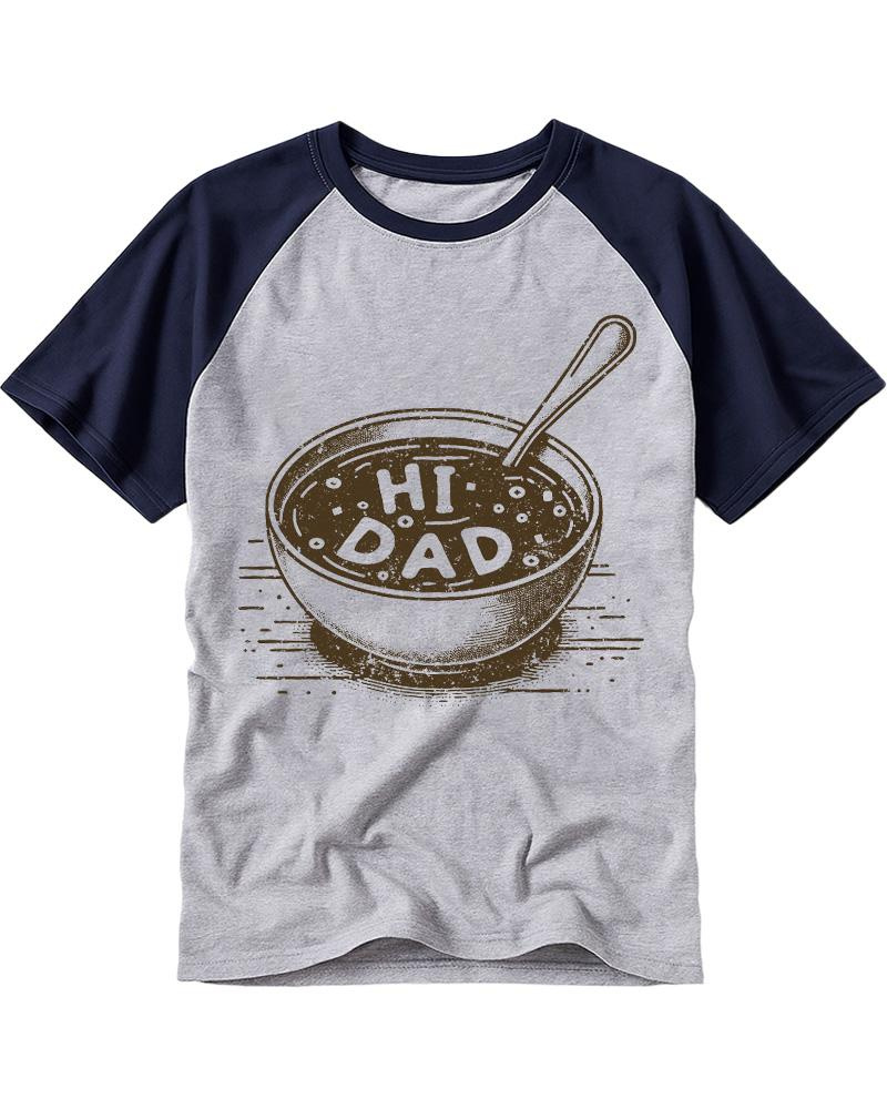 Hi Dad Soup 1990s Raglan Baseball T-Shirt image 1