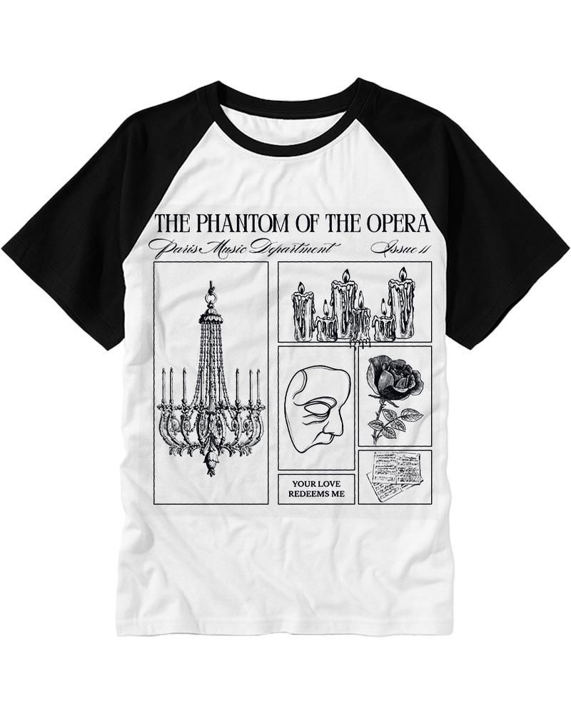 The Phantom of the Opera 1980s Raglan Baseball T-Shirt image 1