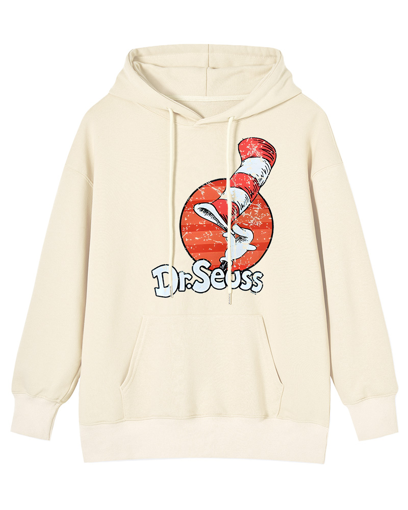 Striped Hat Poet 1960s Nostalgic Hoodie image 1