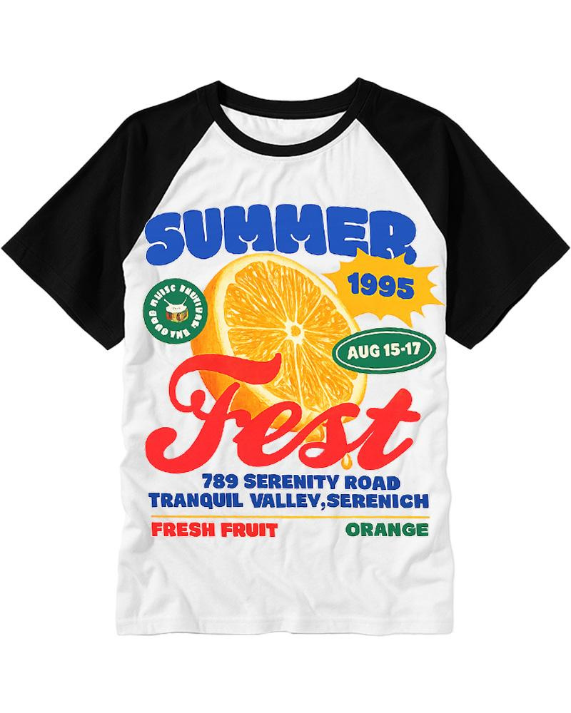 Summer Fest 1990s Raglan Baseball T-Shirt image 1