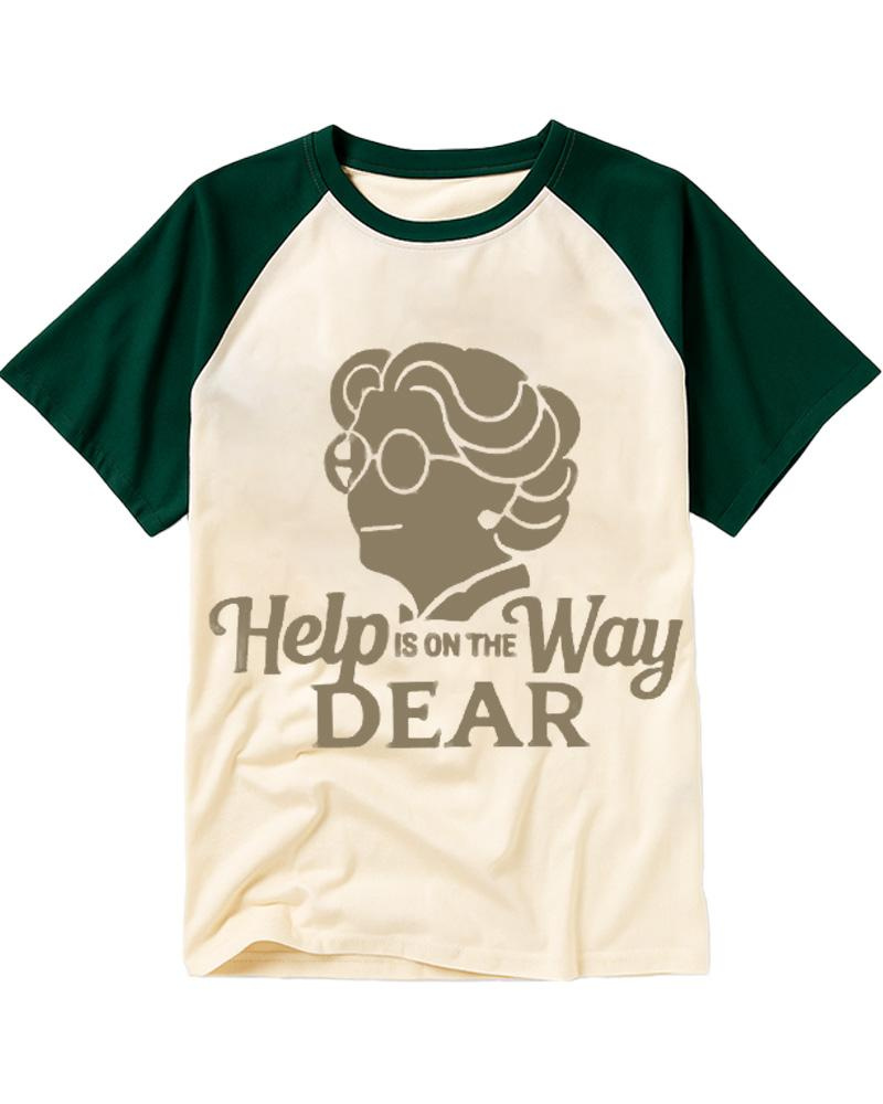 Help Is On The Way 1990s Raglan Baseball T-Shirt image 1