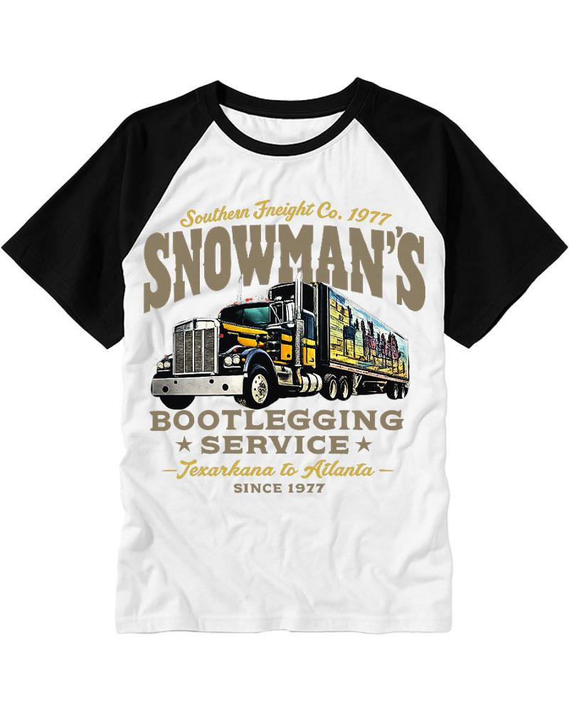 Snowman's Bootlegging Service 1970s Raglan Baseball T-Shirt image 1