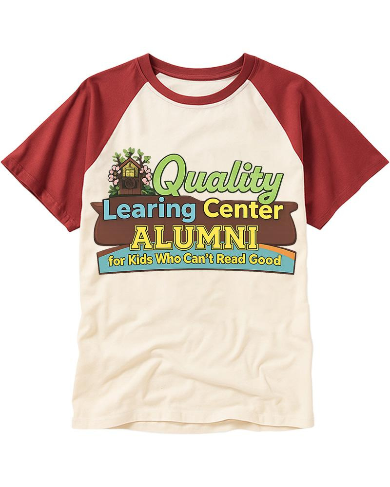 Learning Center 1990s Raglan Baseball T-Shirt image 1