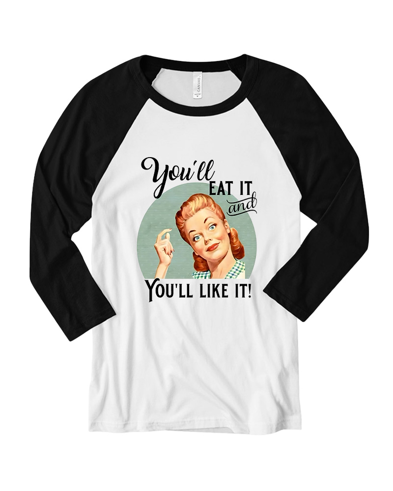 You'll Like It 1950s Long Sleeve Raglan T-Shirt image 1