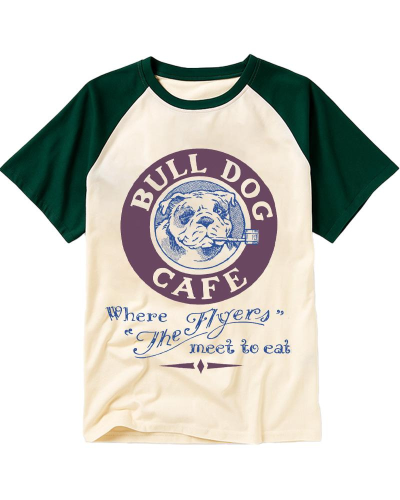 Bulldog Cafe 1980s Raglan Baseball T-Shirt image 1