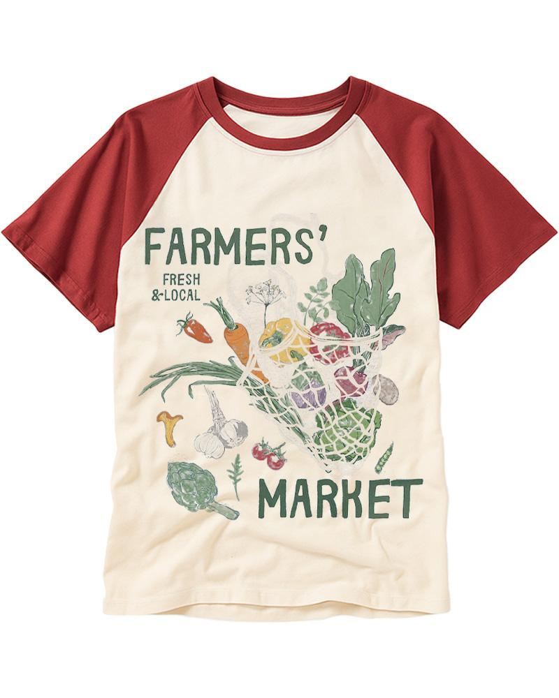 Farmers’ Market 1970s Raglan Baseball T-Shirt image 1