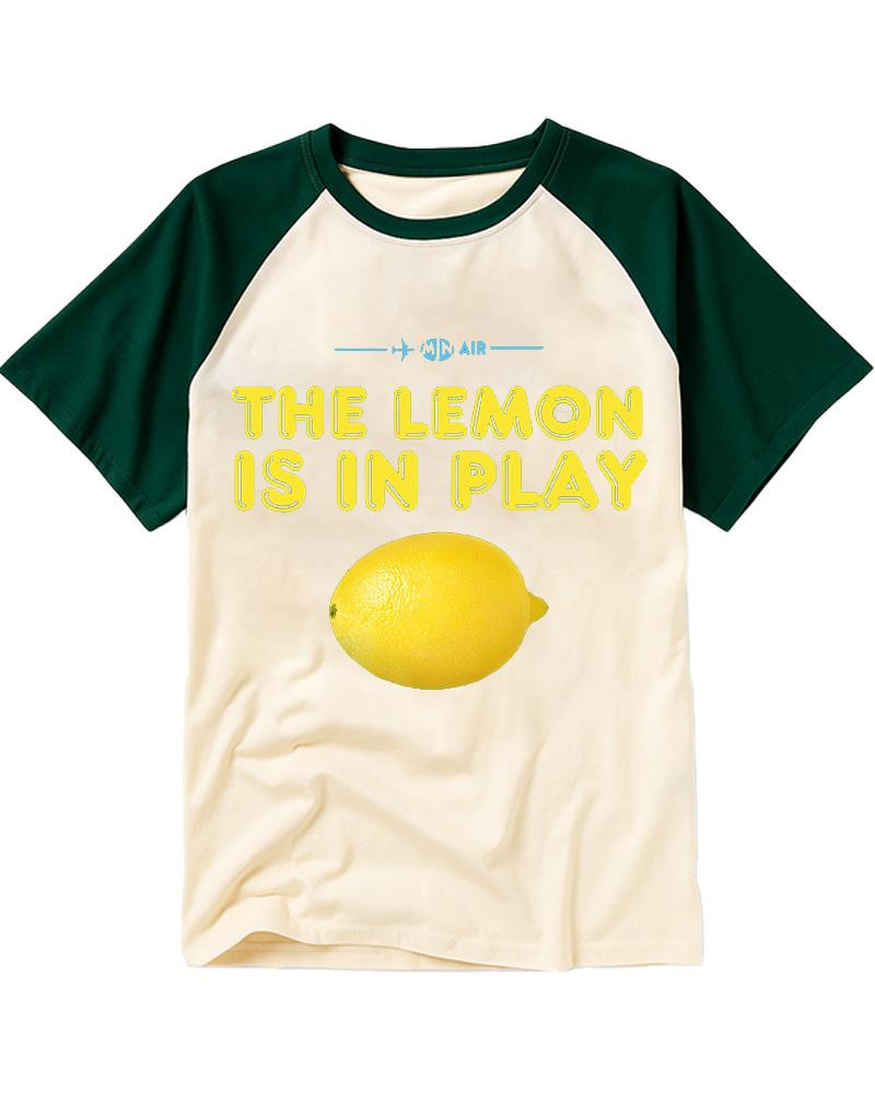The Travelling Lemon Is In Play 1980s Raglan Baseball T-Shirt image 1