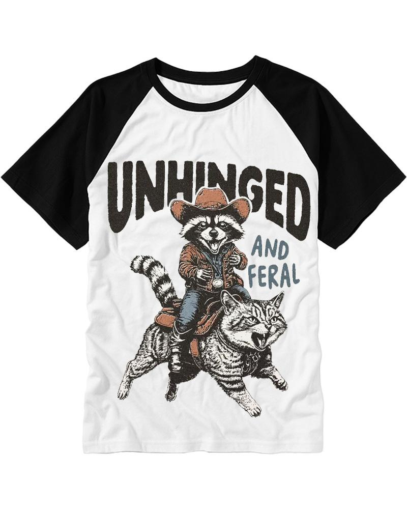 Unhinged Feral 1990s Raglan Baseball T-Shirt image 1