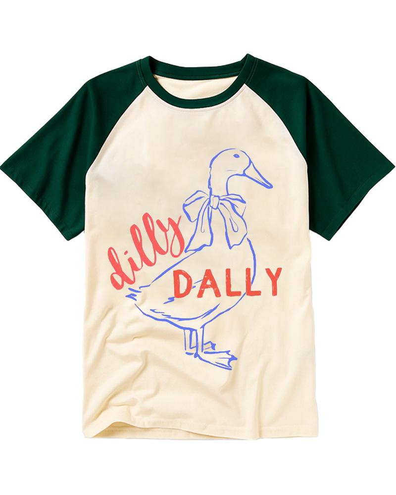 Dilly Dally 1980s Raglan Baseball T-Shirt image 1