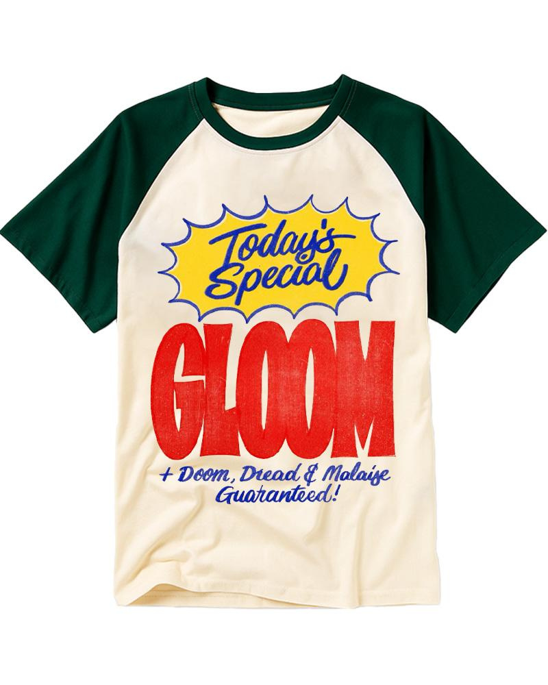 Today’s Special Gloom 1970s Raglan Baseball T-Shirt image 1