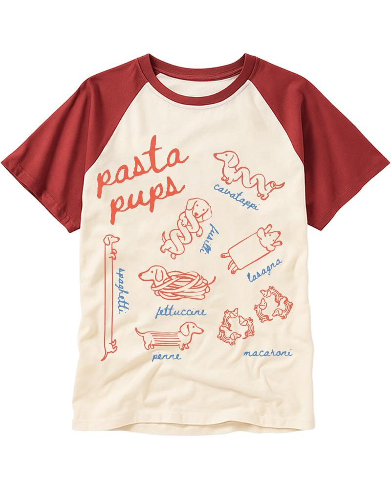 Pasta Pups 1990s Raglan Baseball T-Shirt image 1