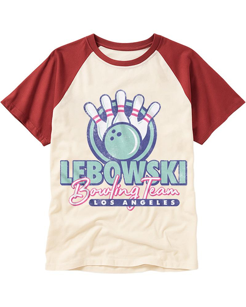 Los Angeles Bowling Team 1990s Raglan Baseball T-Shirt image 1