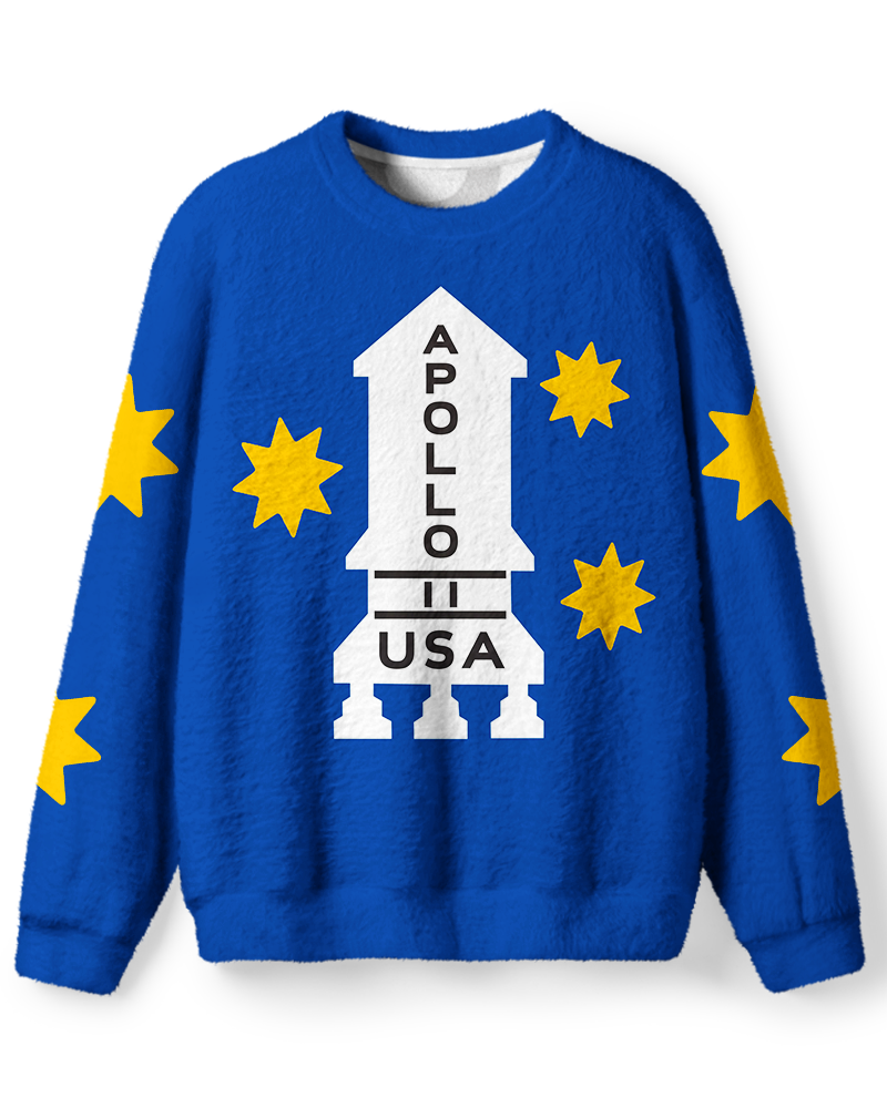 Vintage 1960s Space Age Rocket Sweater image 1