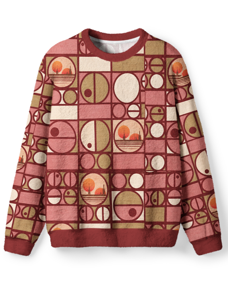 Vintage 1970s Rose Mod Sunset Screen-Inspired Sweater image 1