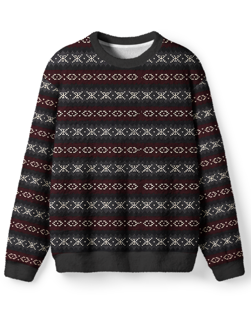 Vintage 1980s Winter Fair Isle Sweater image 1