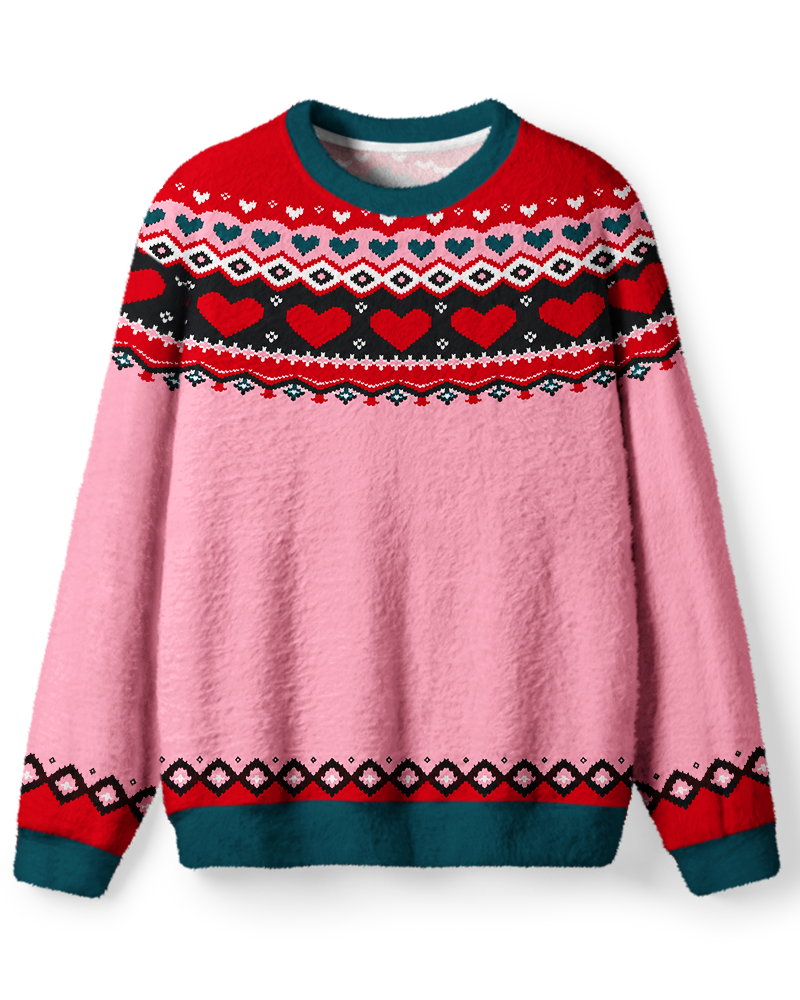 Vintage 1980s Sweetheart Pattern Sweater image 1