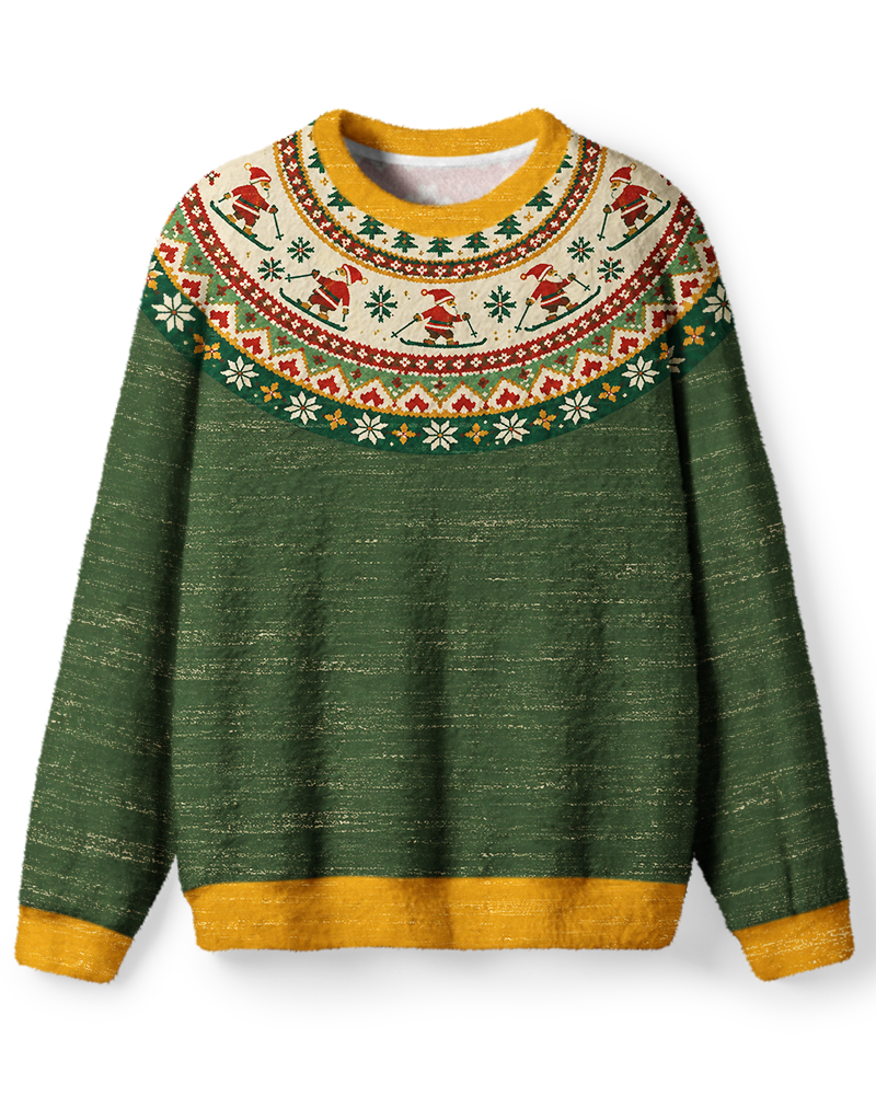 Vintage 1960s Nordic Santa Christmas Sweater image 1