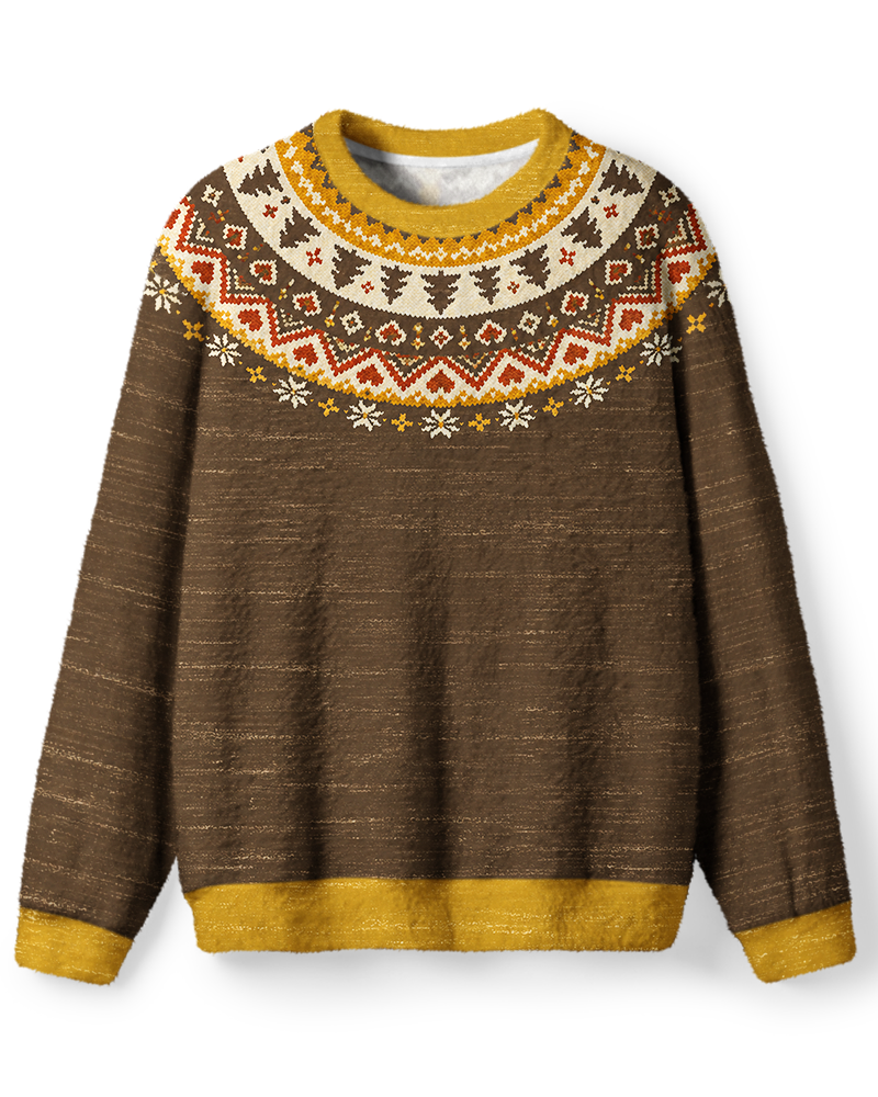 Vintage 1970s Golden Pine Christmas Sweater image 1
