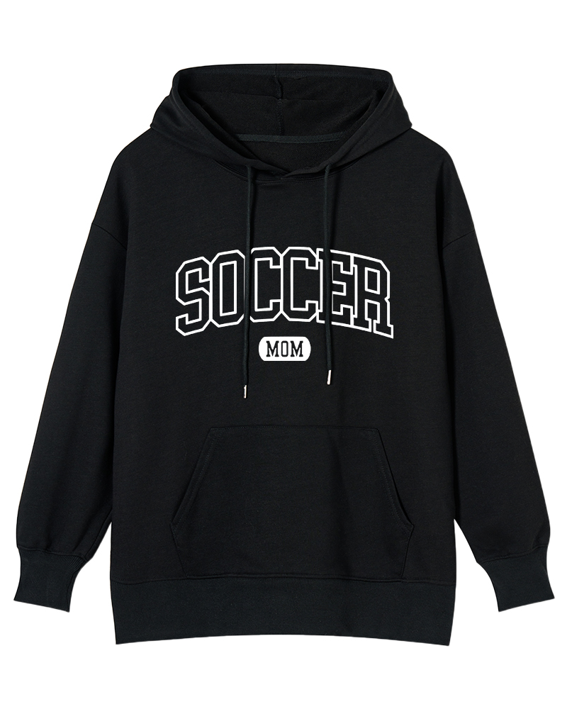 Custom Soccer Mom Cotton Hoodie image 1