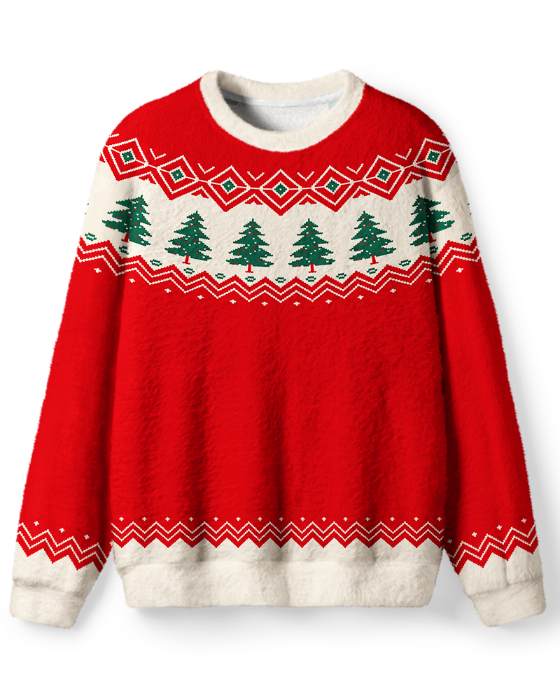 Vintage 1960s Christmas Pine Tree Sweater image 1