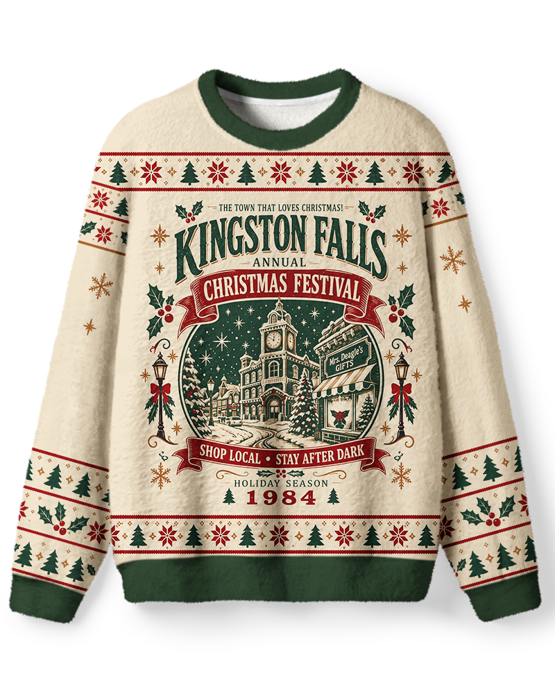 Vintage Christmas Town Festival Sweater image 1