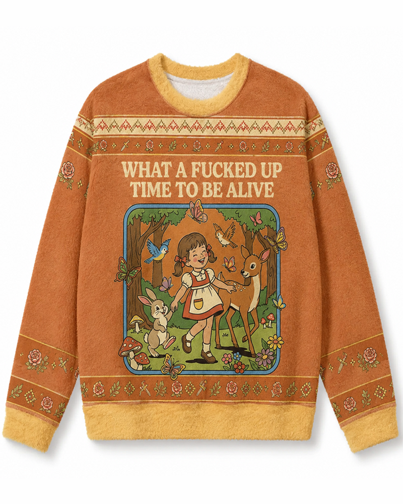What A Fucked Up Time To Be Alive 1970s Sweater image 1