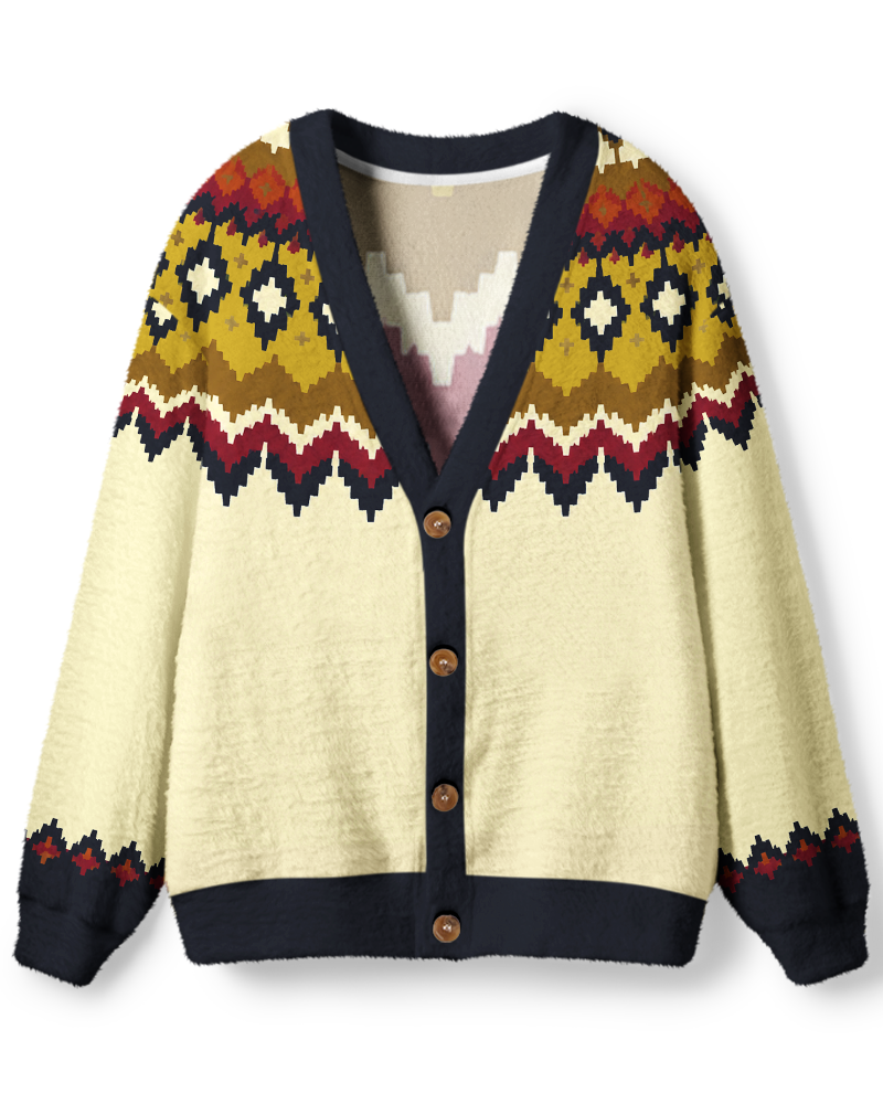 Vintage 1970s Desert Canyon Folk Unisex Cardigan Sweater image 1