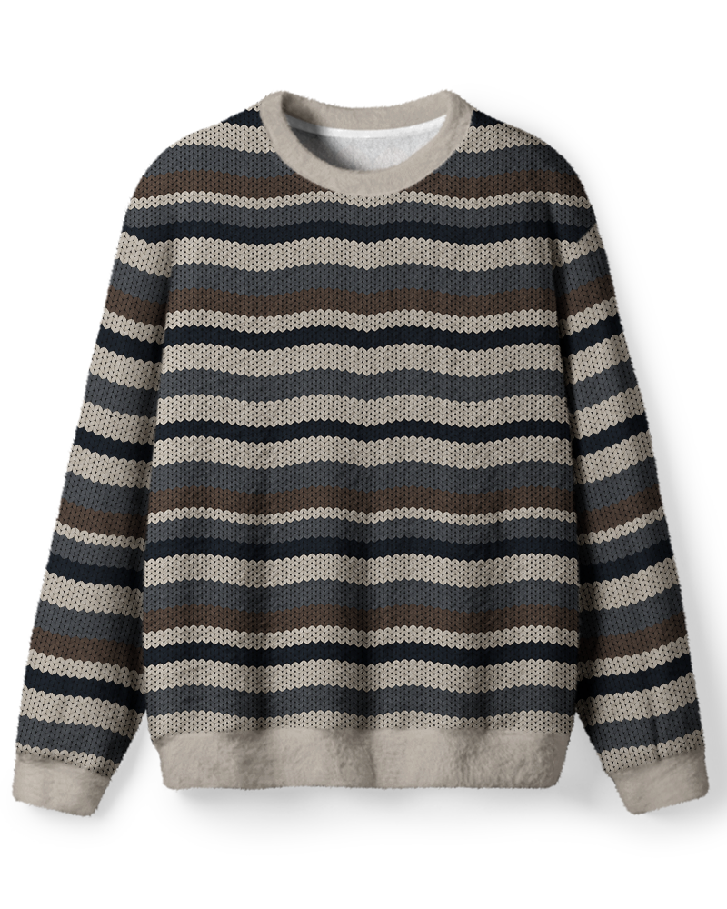 Vintage 1970s Brown Stripe Sweater image 1