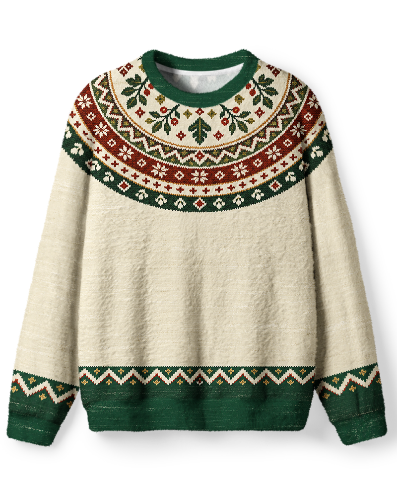 Vintage Evergreen Folk Sweater image 1