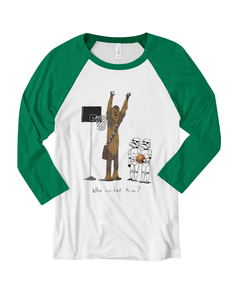Who Invited Him 1970s Long Sleeve Raglan T-Shirt image 1