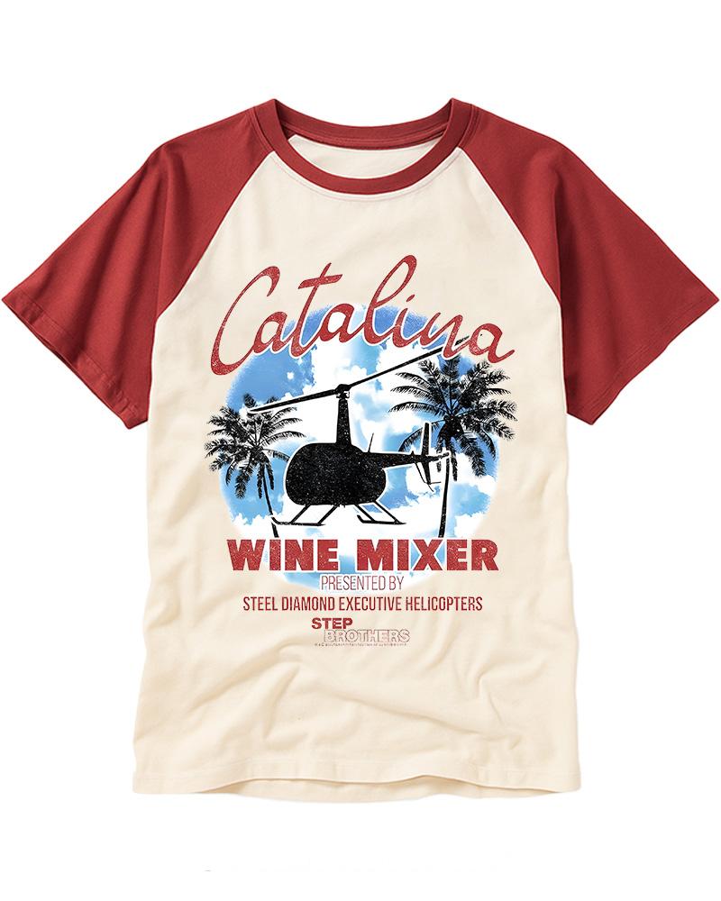 Catalina Wine Mixer 2000s Vintage Graphic Raglan Baseball T-Shirt image 1
