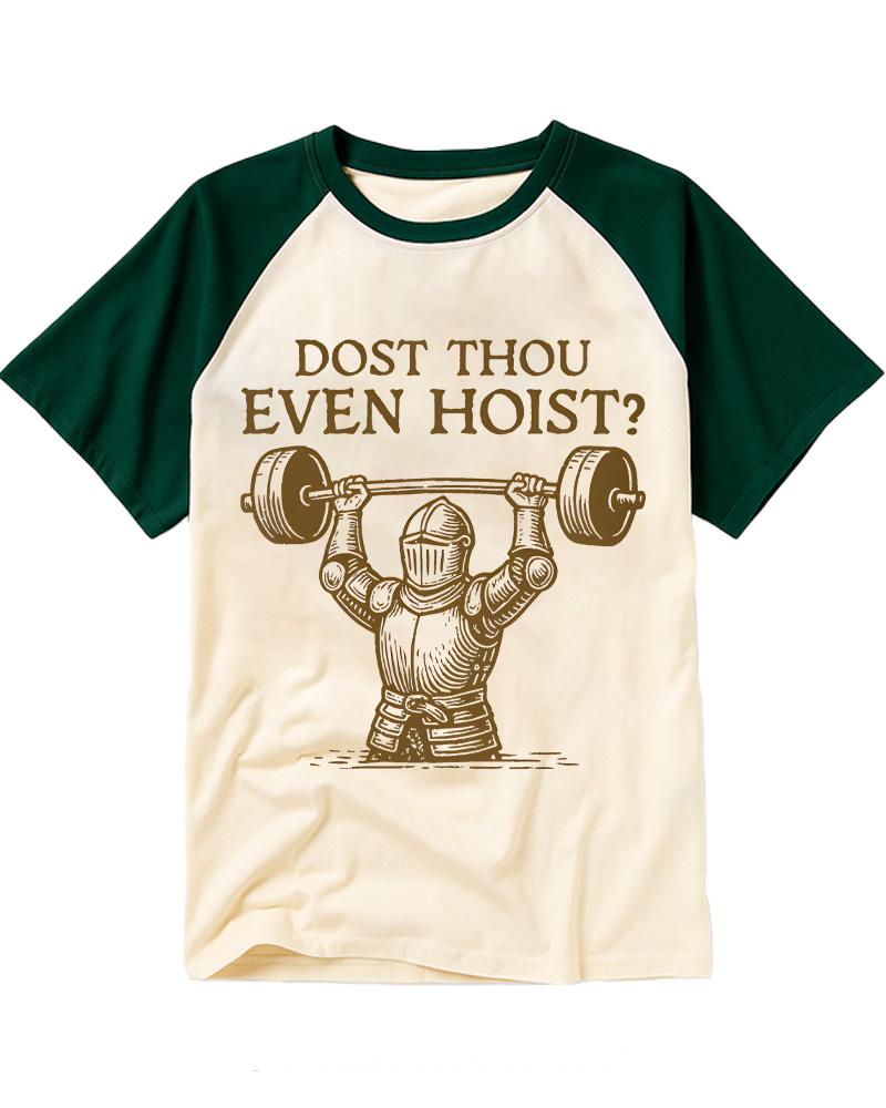 Dost Thou Even Hoist 1960s Raglan Baseball T-Shirt image 1