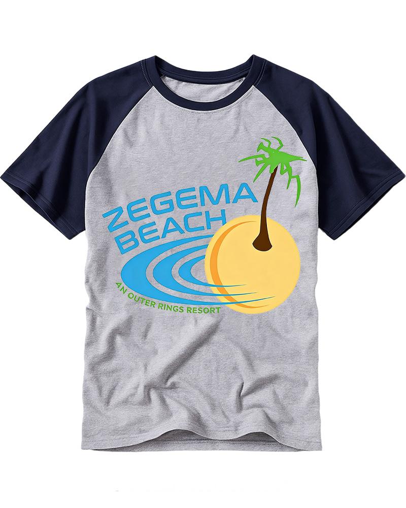 Zegema Beach 1960s Raglan Baseball T-Shirt image 1