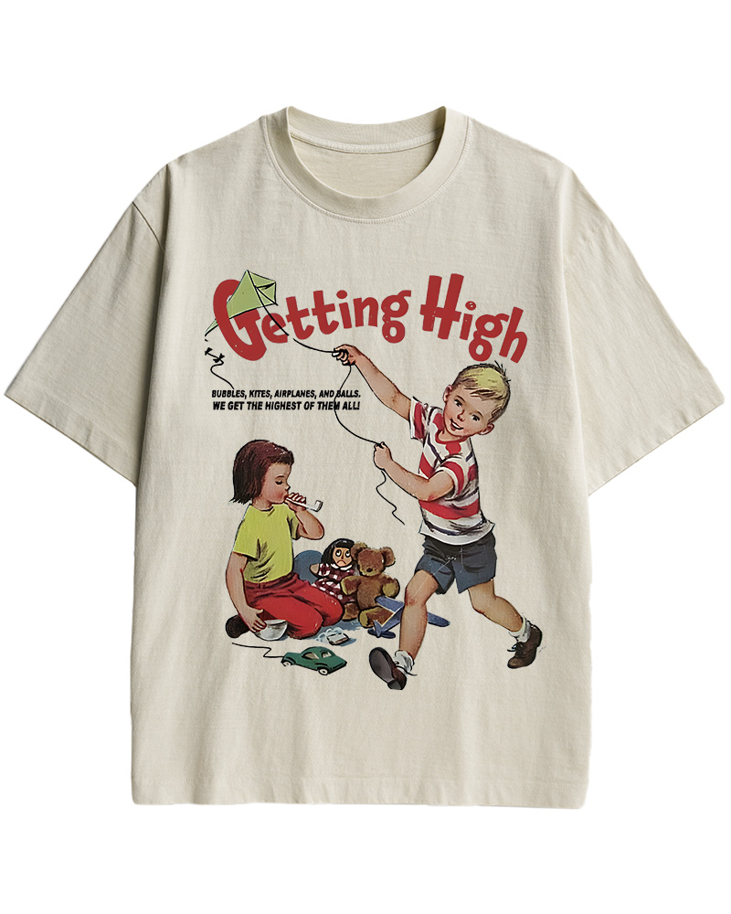 Getting High 1950s Cotton T-Shirt image 1