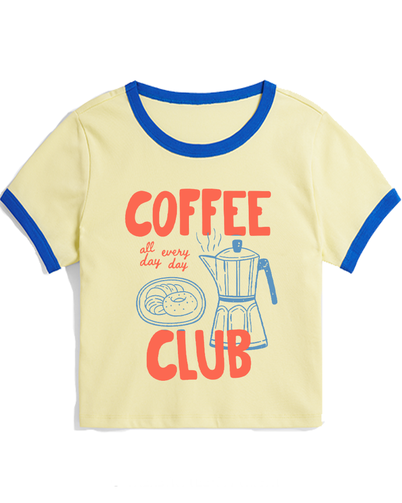 Coffee Club 1960s Women's Ringer T-shirt image 1