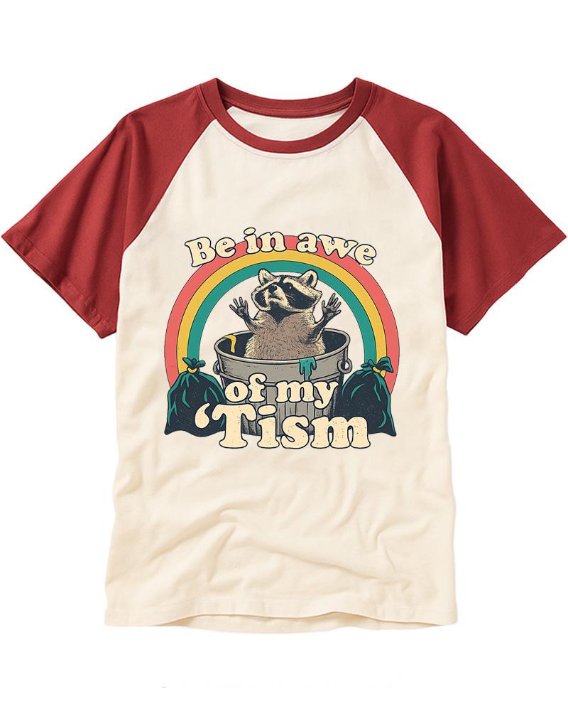 Trash Raccoon 1970s Raglan Baseball T-Shirt image 2