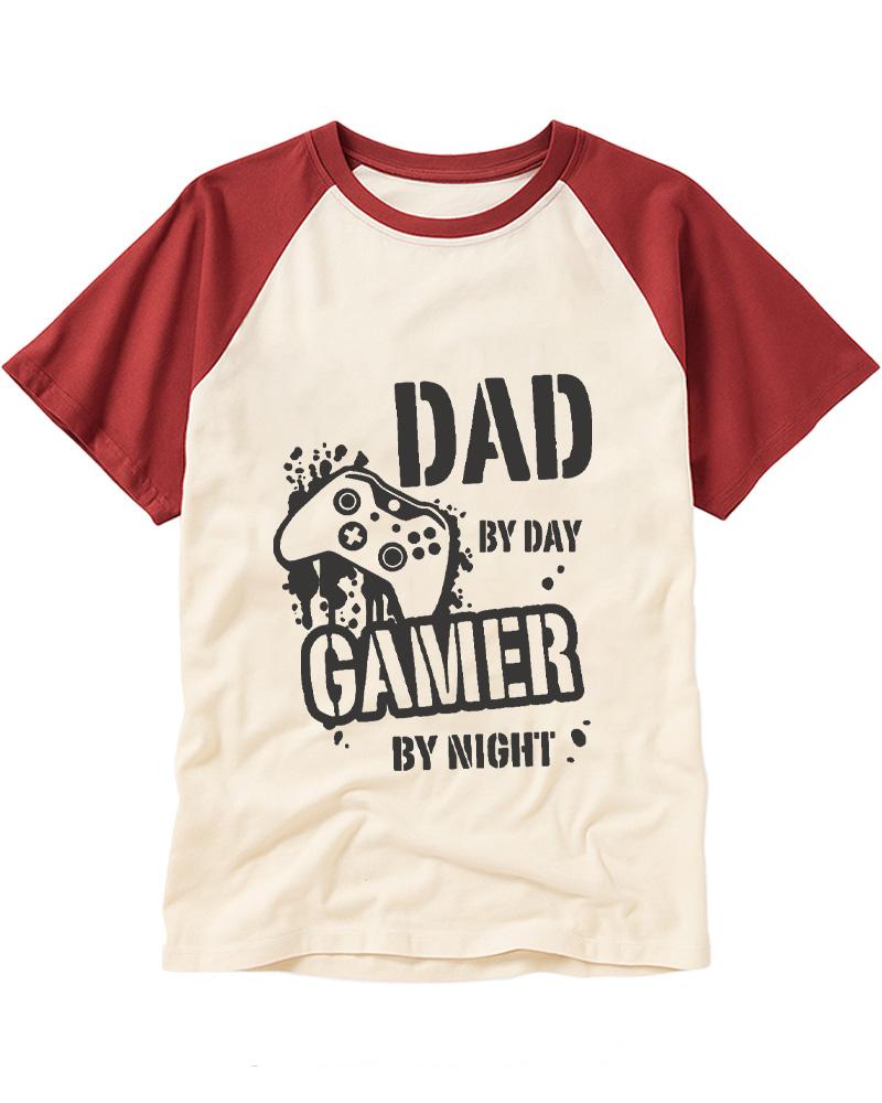 Gamer by Night 2000s Raglan Baseball T-Shirt image 2