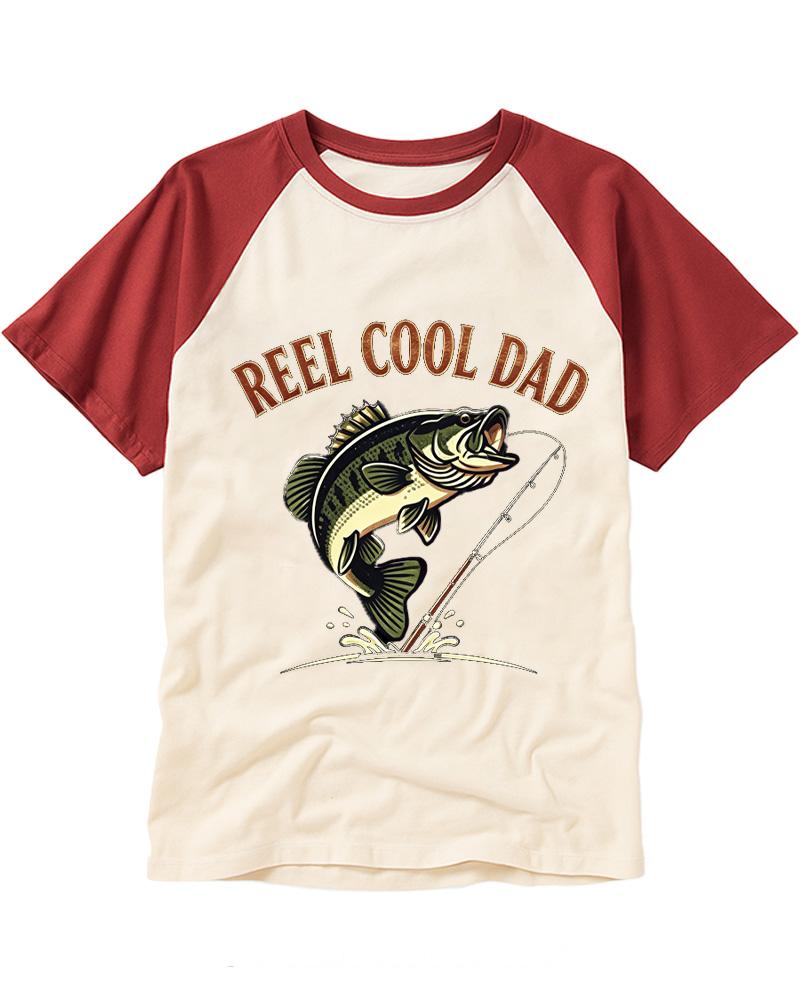 Reel Cool Dad 1990s Raglan Baseball T-Shirt image 2